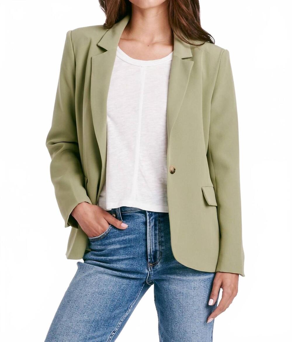 NEW ANOTHER LOVE berkeley long sleeve blazer in eucalyptus